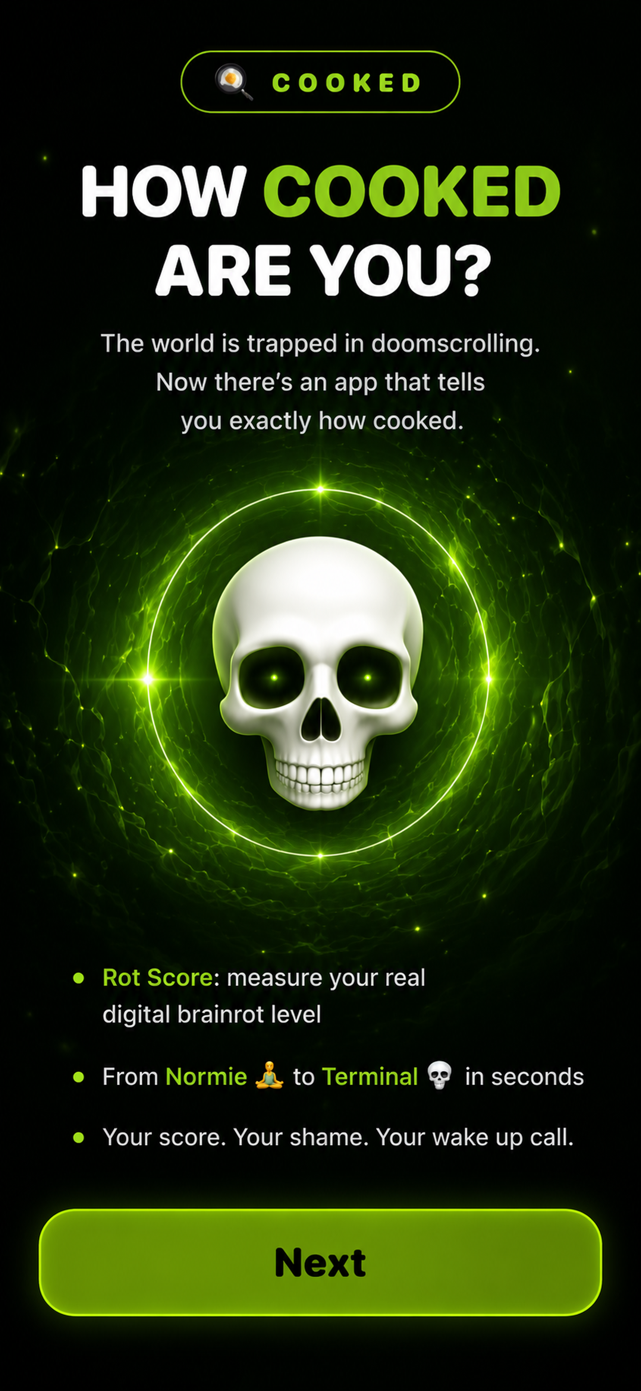 Cooked App Screen